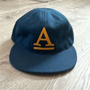 Navy Blue Baseball Cap with Gold 'A' Patch
